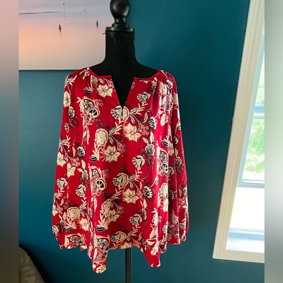 Lane Bryant Raglan Ruffle cuff blouse size 18/20 - Picture 4 of 11